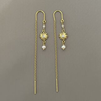 Solea øreringe - forgyldt