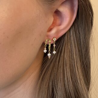 Aurora øreringe - forgyldt