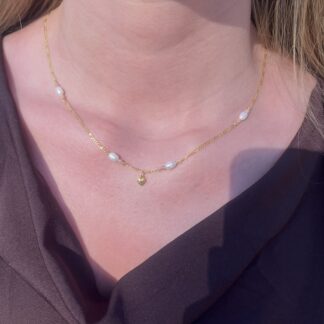 Aurora halskæde - forgyldt