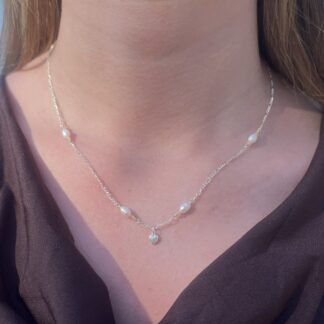 Aurora halskæde - sølv