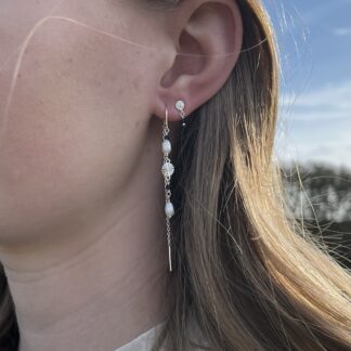 Studenter runde ørestikker - sølv